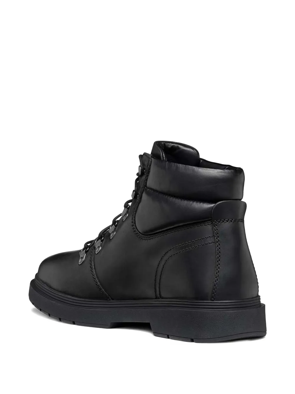 Geox lace-up leather boots Black