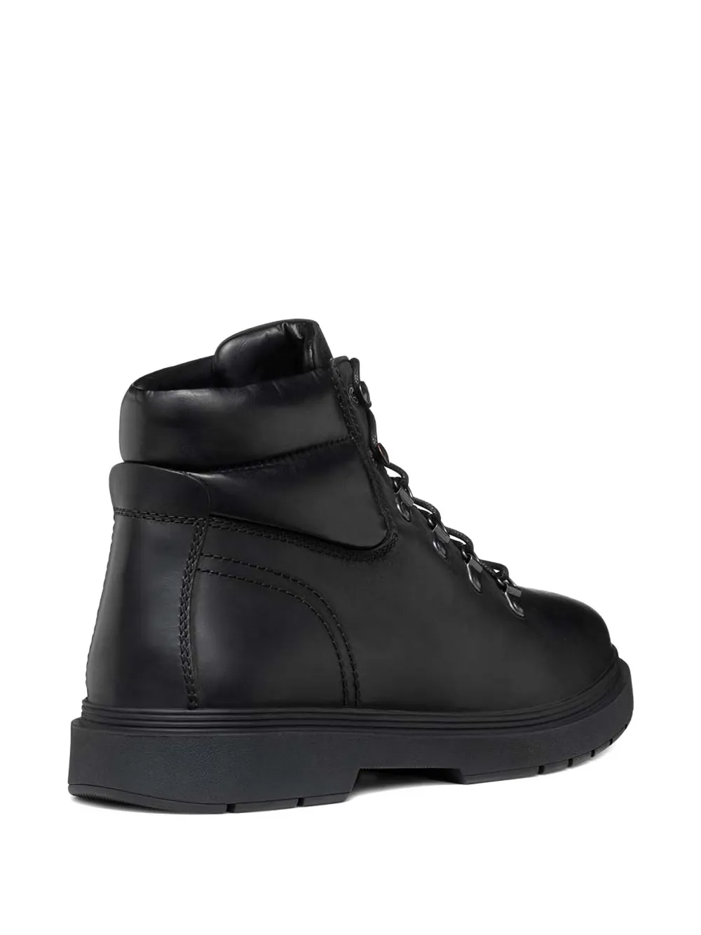 Geox lace-up leather boots Black