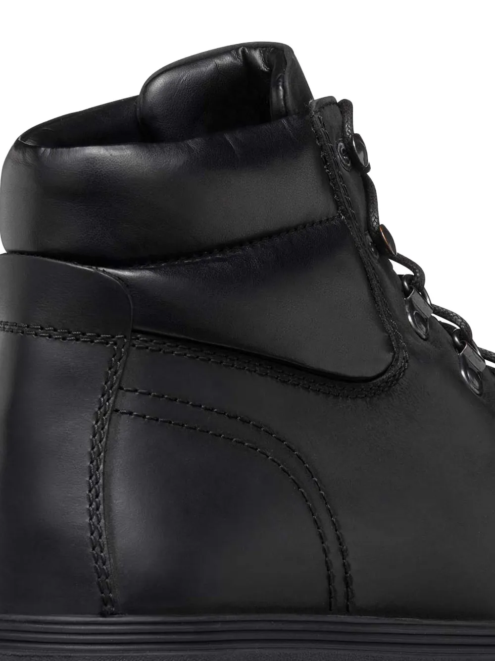 Geox lace-up leather boots Black