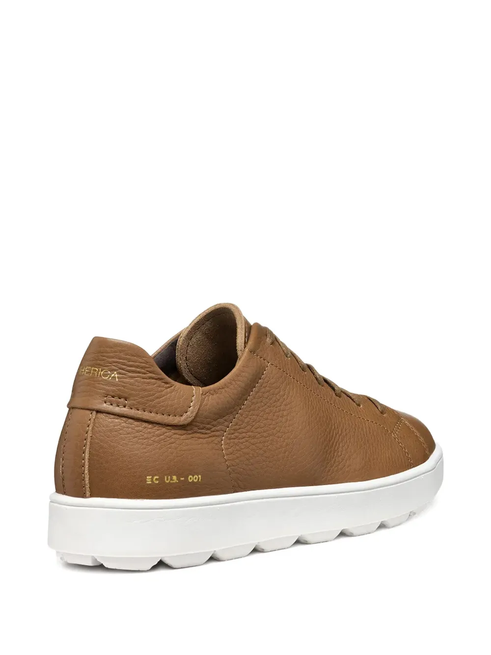 Geox Spherica™ ECUB-1 leather lace-up sneakers Brown
