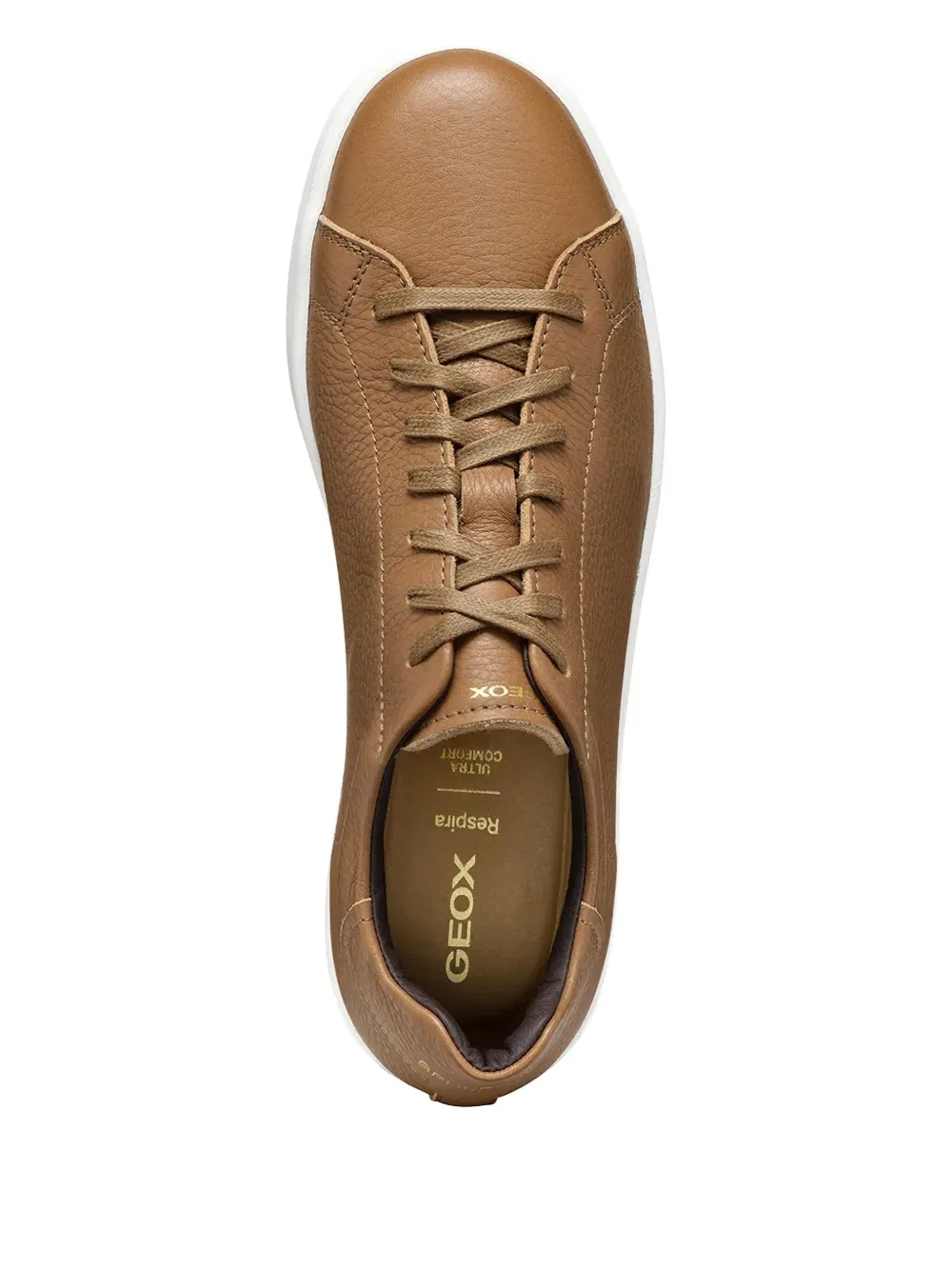Geox Spherica™ ECUB-1 leather lace-up sneakers Brown