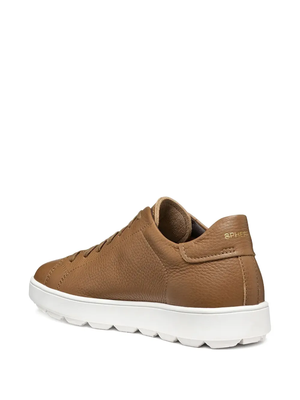 Geox Spherica™ ECUB-1 leather lace-up sneakers Brown