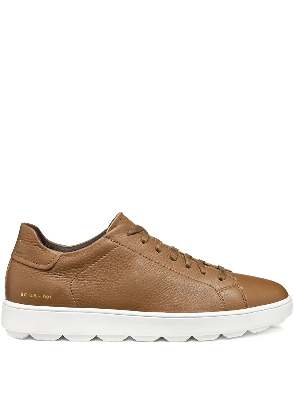Geox Spherica™ ECUB-1 leather lace-up sneakers Brown