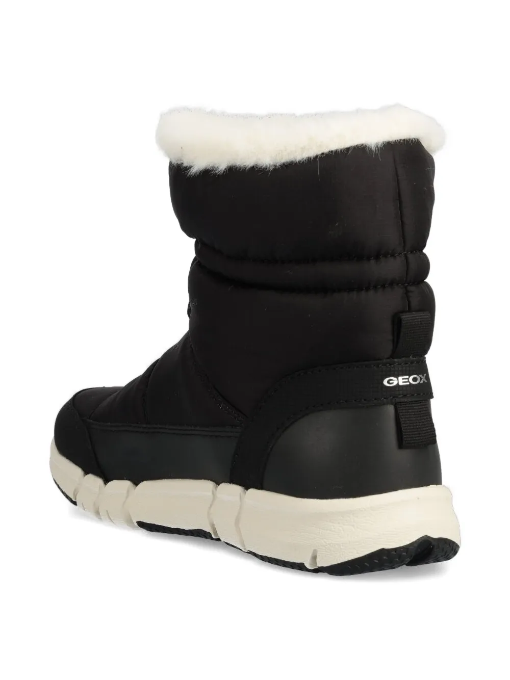 Geox quilted faux-fur trim boots Black