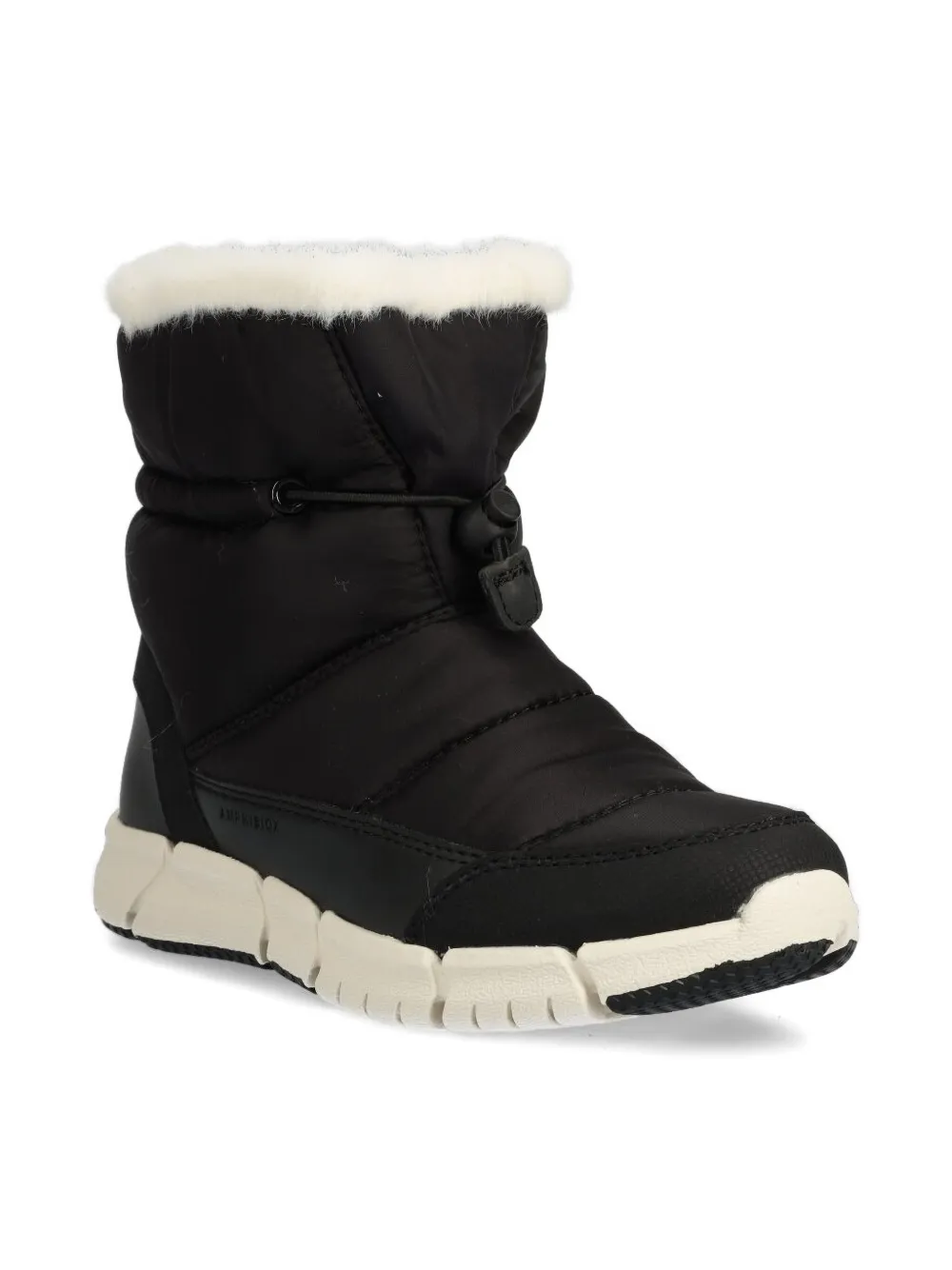 Geox quilted faux-fur trim boots Black
