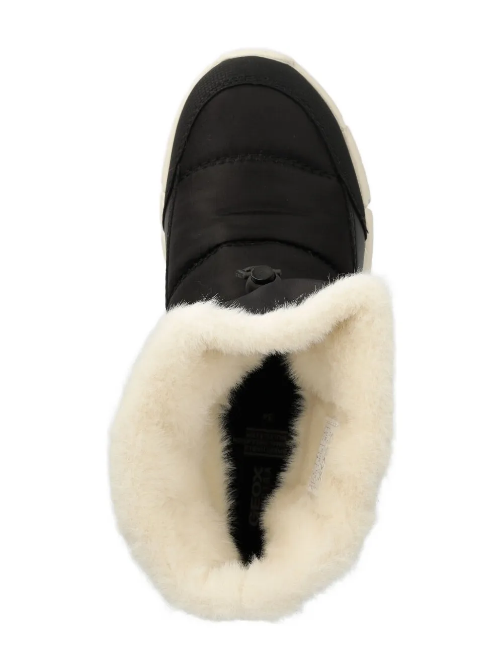 Geox quilted faux-fur trim boots Black