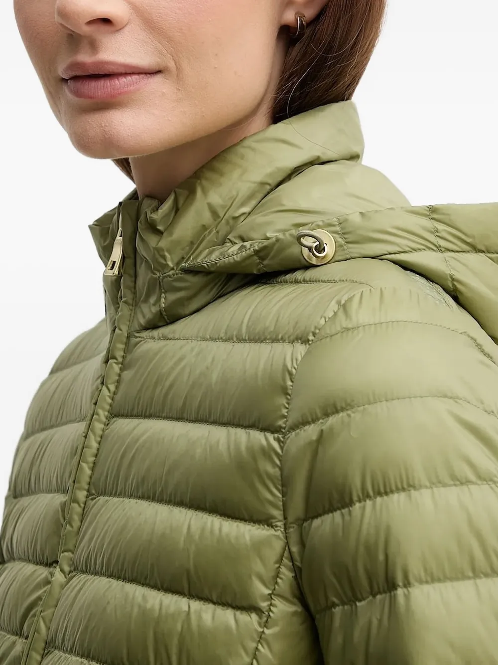 Geox Jaysen quilted hooded jacket Groen