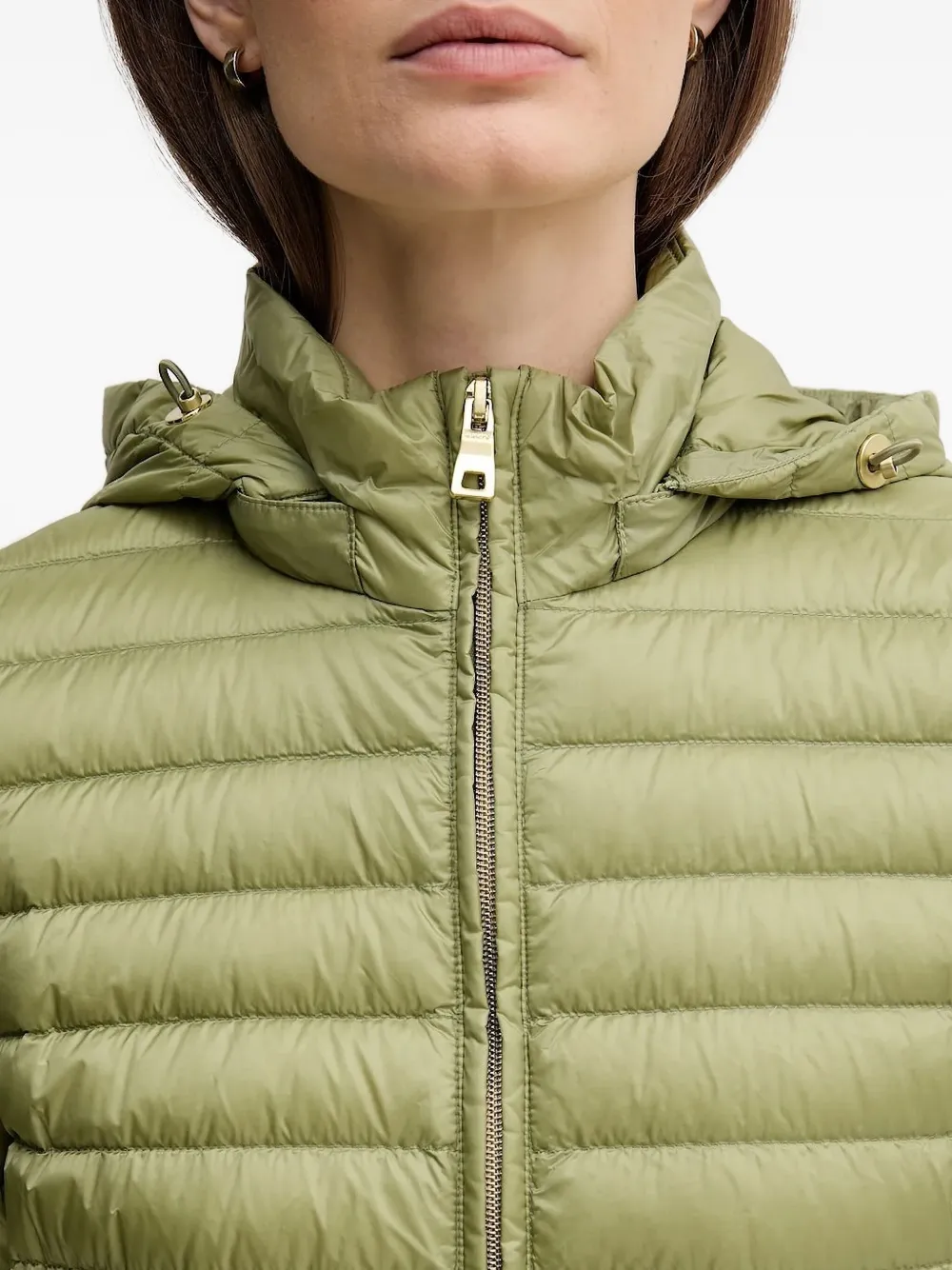 Geox Jaysen quilted hooded jacket Groen