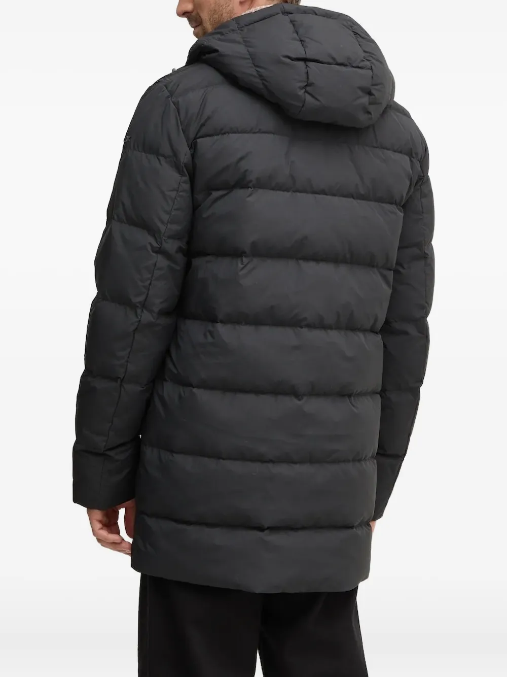 Geox hooded quilted coat - Zwart