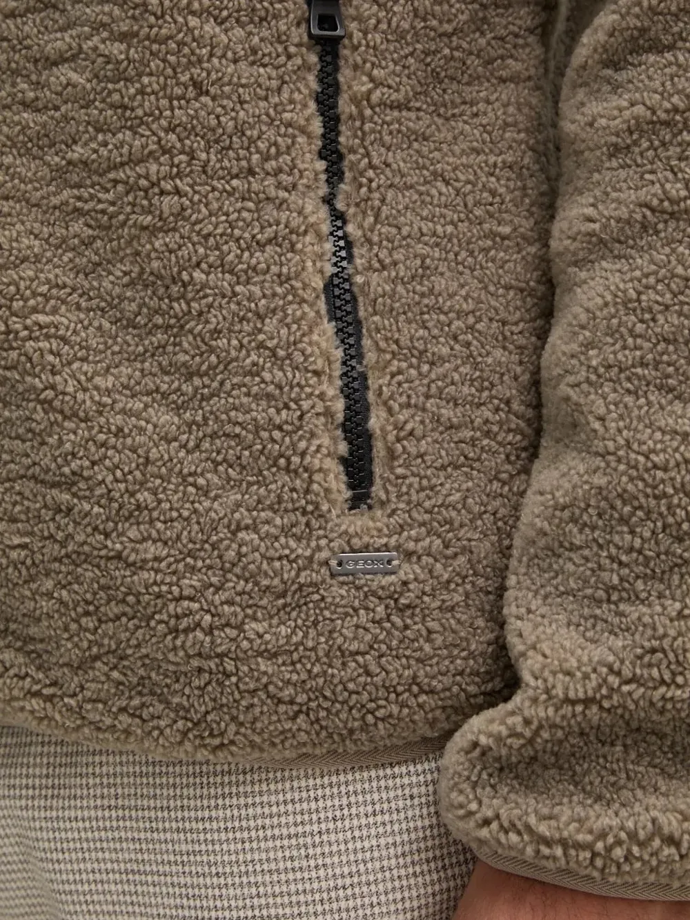 Geox Hoodie met rits Groen