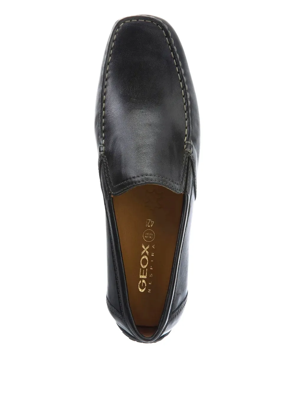 Geox Moner B leather slip-on loafers Black