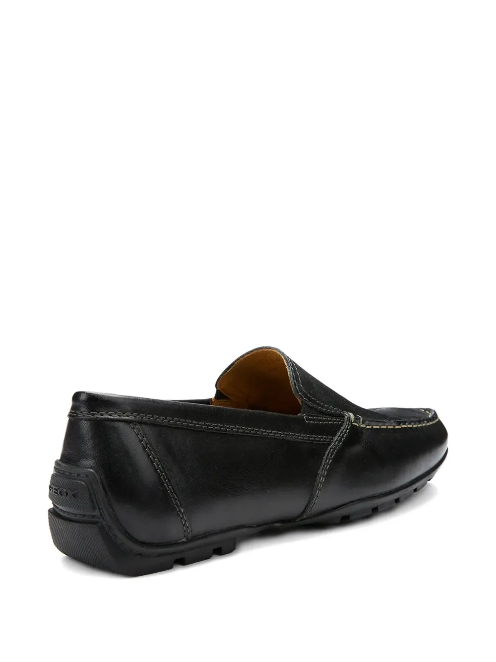 Geox Moner B leather slip-on loafers Black