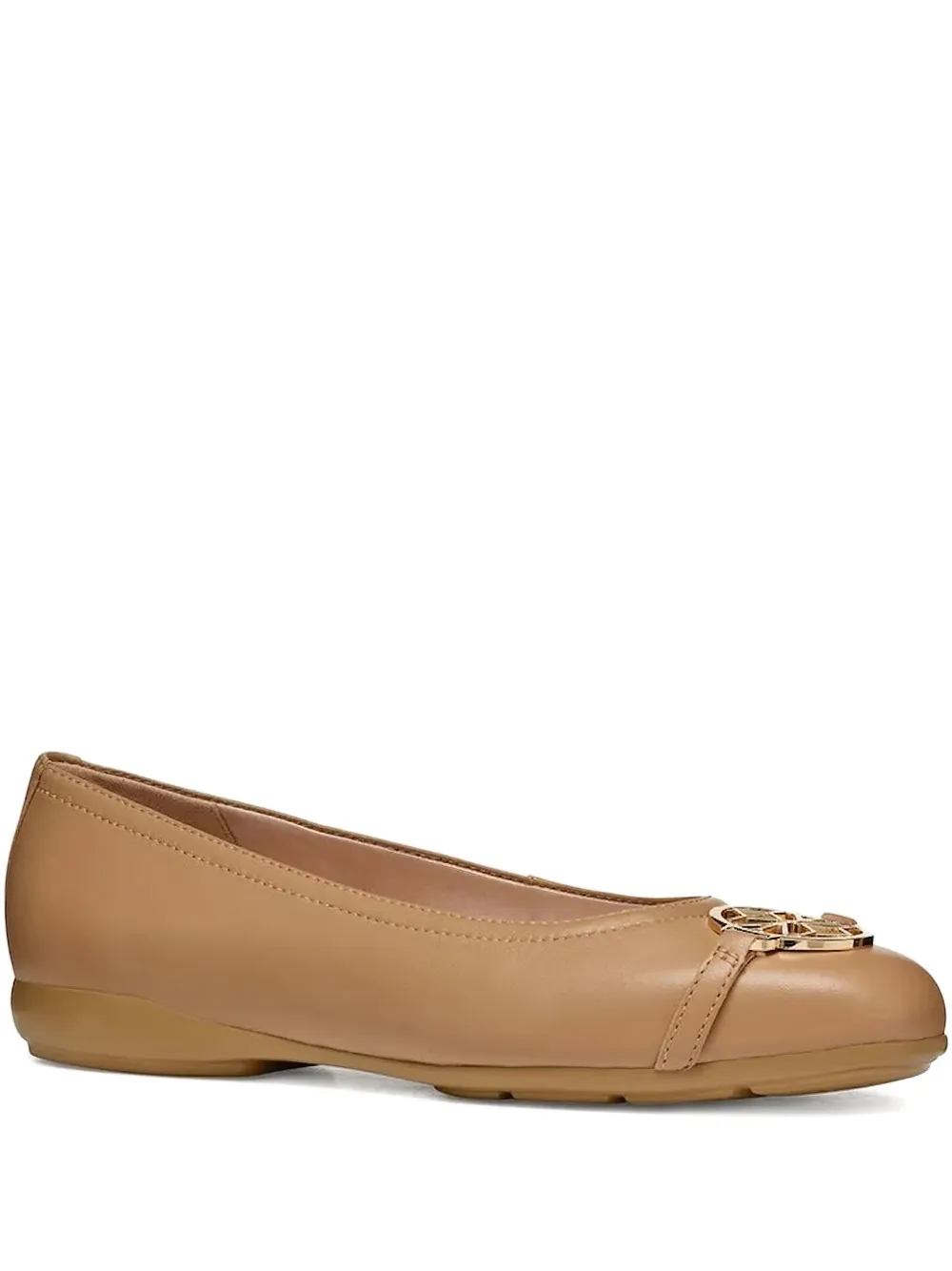 Geox Annytah Plaque-embellishment Ballet Flats In Brown