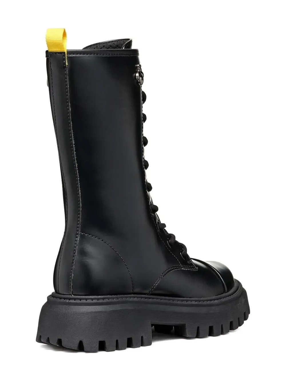 Geox Kids Maquinnens veterlaarzen met plateauzool Zwart