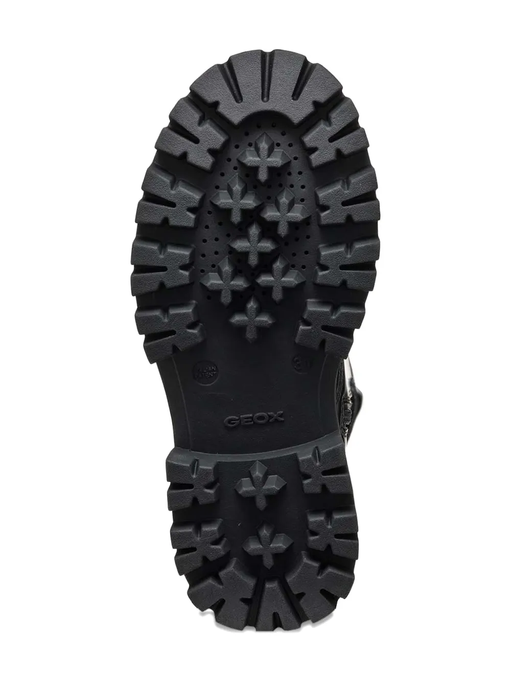 Geox Kids Maquinnens veterlaarzen met plateauzool Zwart