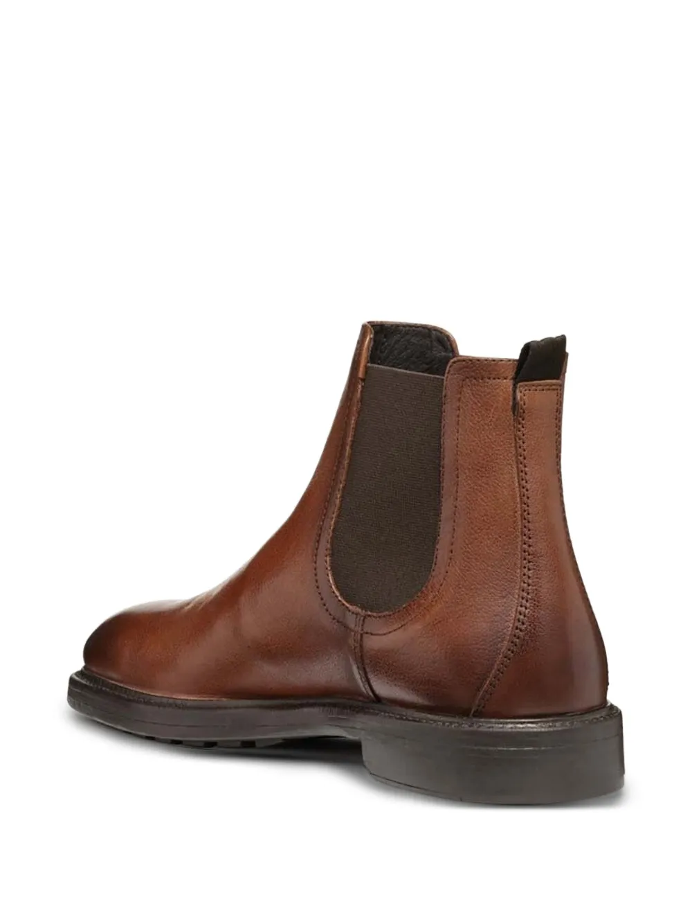 Geox leather elastic-sided boots Brown