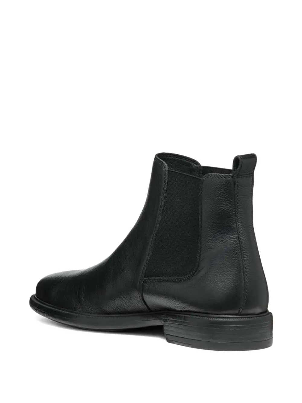 Geox elastic-panel leather Chealsea boots Black