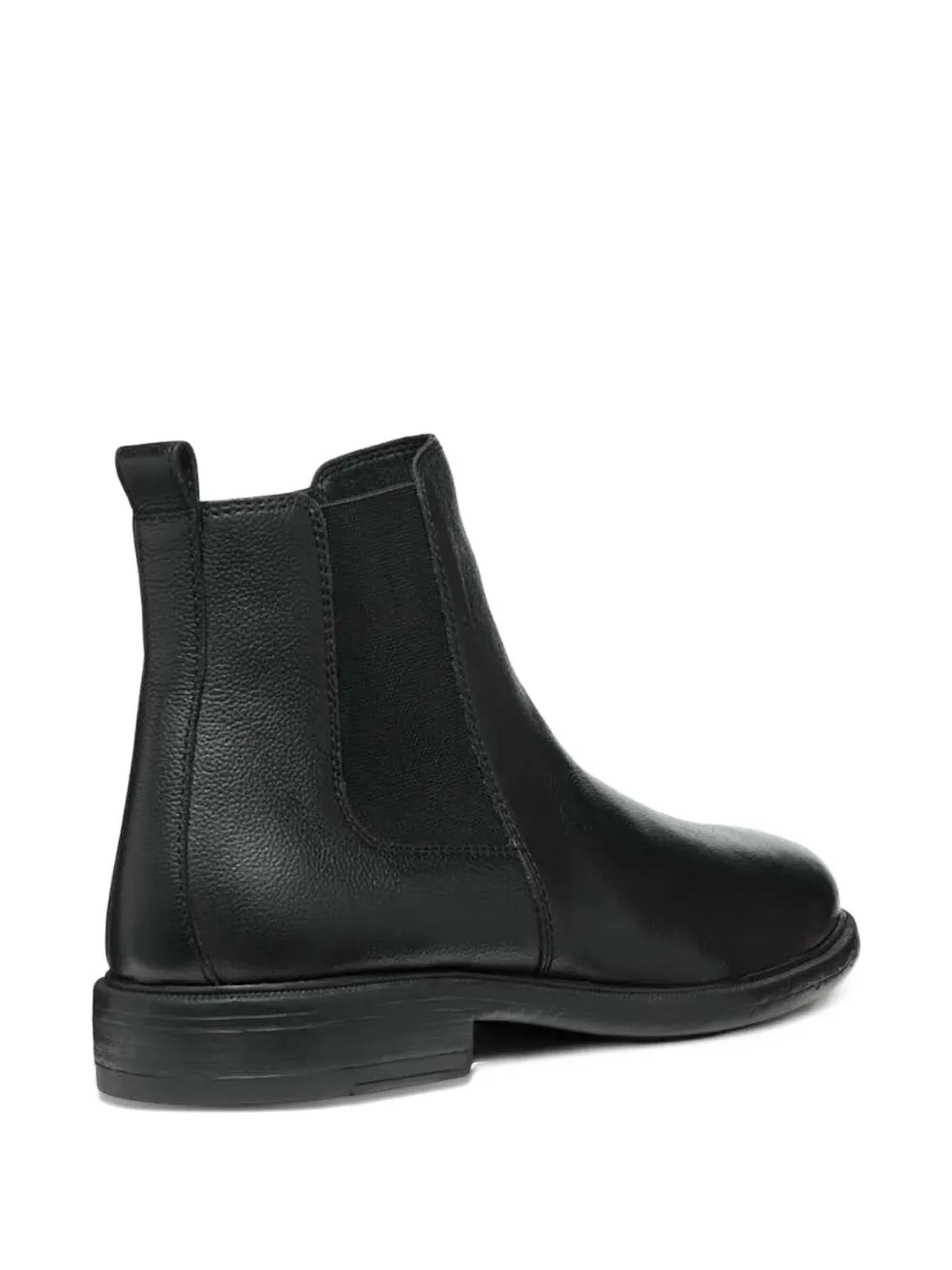 Geox elastic-panel leather Chealsea boots Black