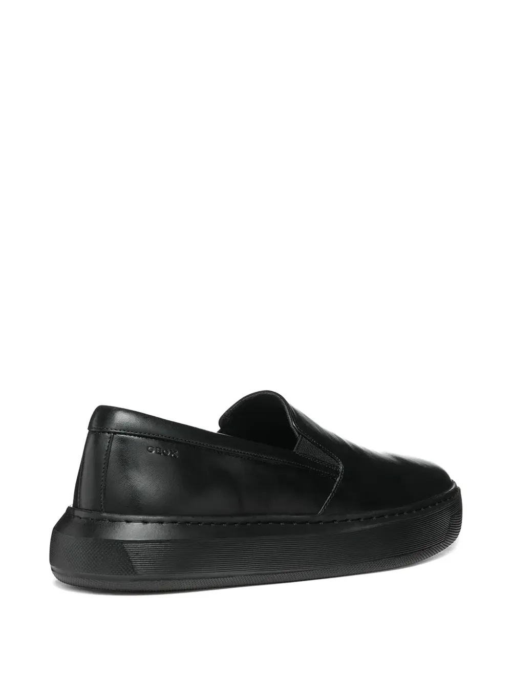 Geox Deiven leather slip-on trainers Zwart