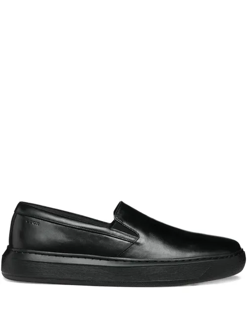 Geox baskets Deiven en cuir - Noir - Geox - Modalova