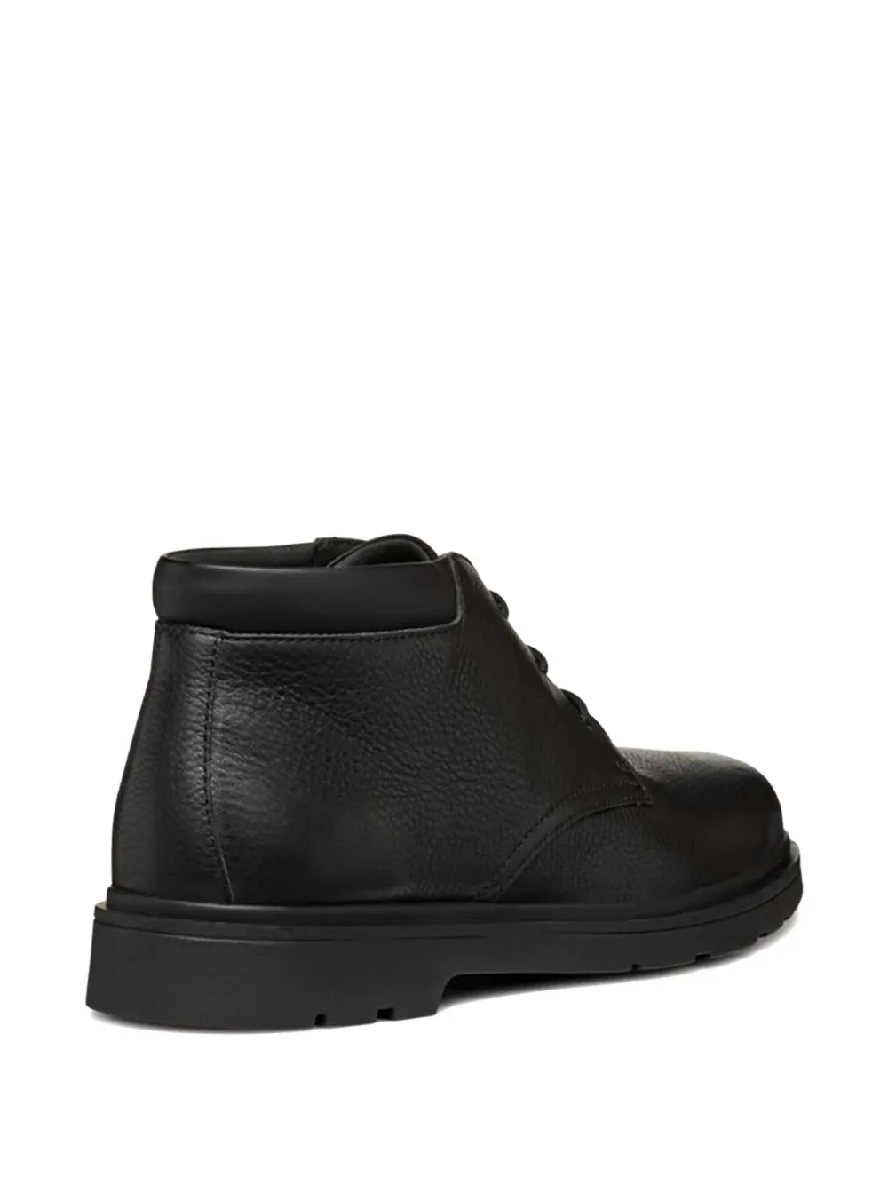 Geox leather lace-up ankle boots Black