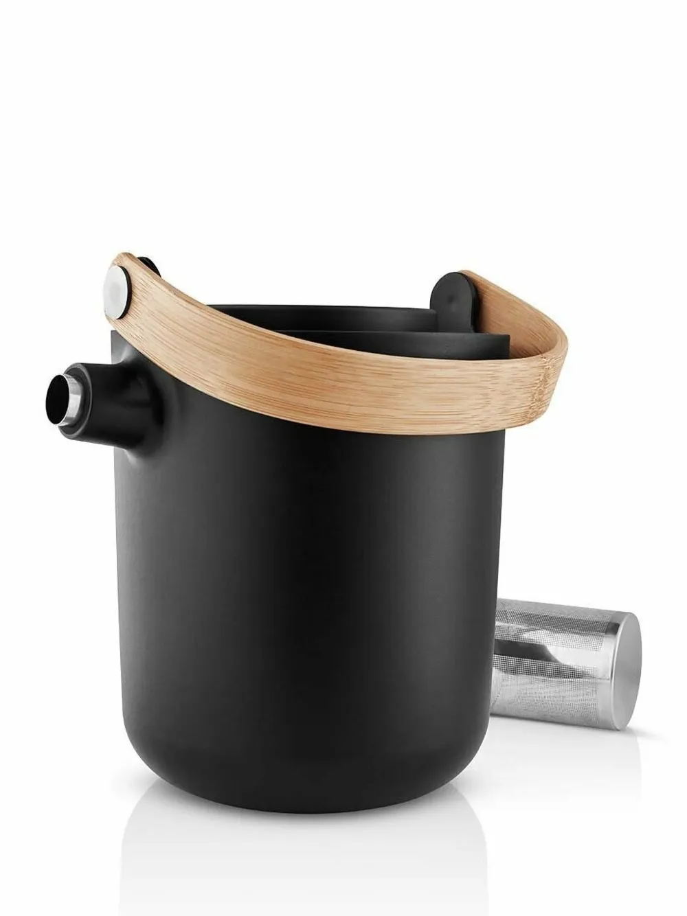  Eva Solo Bamboo-handle Teapot (20cm X 15cm) - Black 
