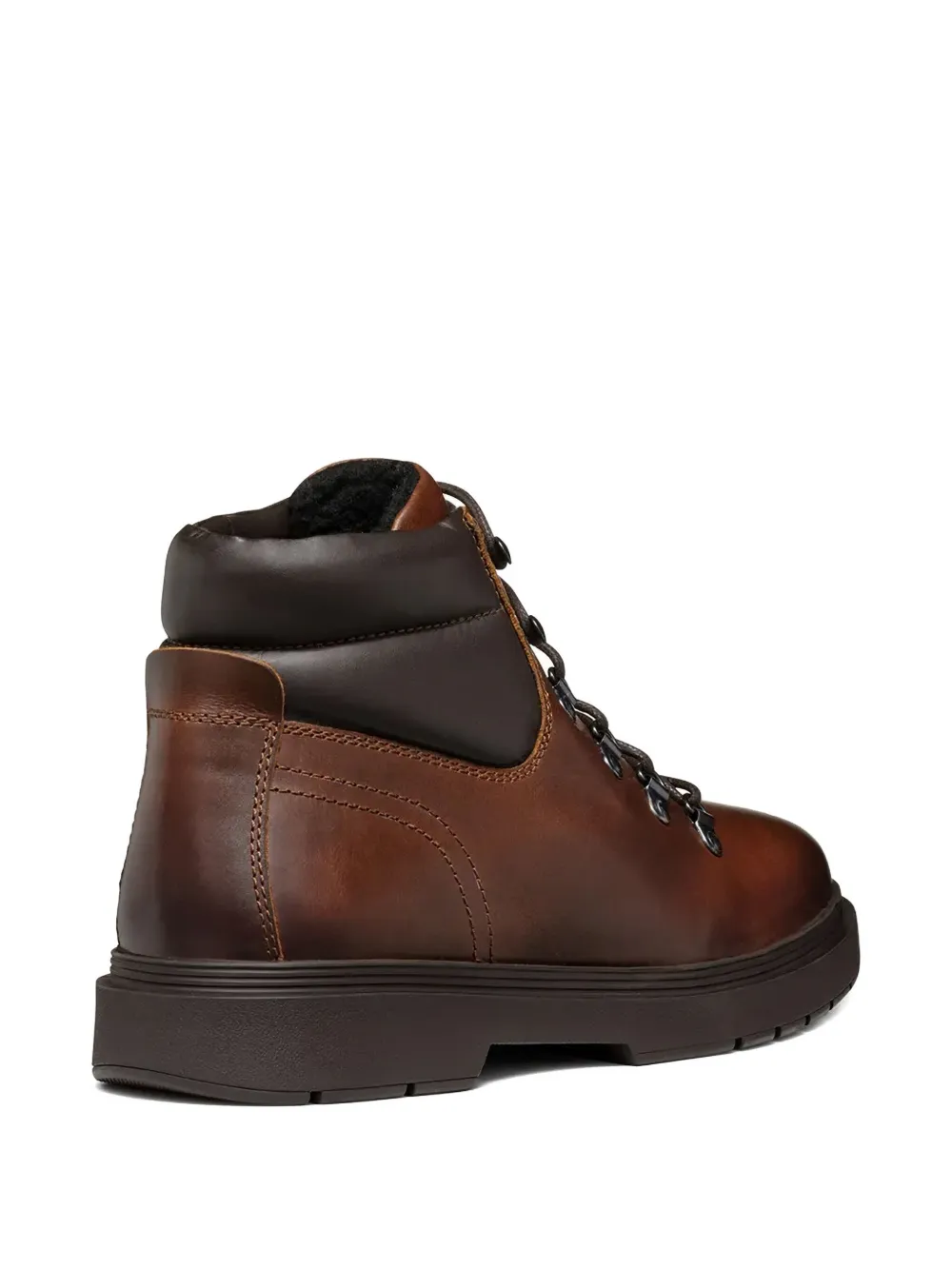 Geox padded lace-up boots Brown