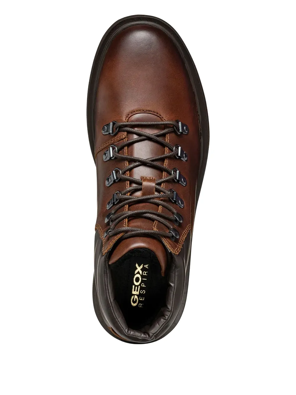 Geox padded lace-up boots Brown