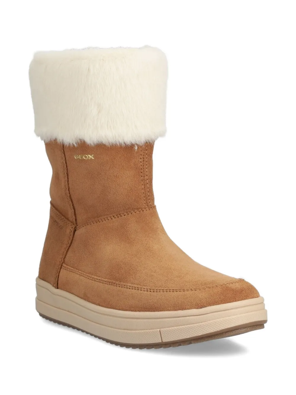 Geox trimmed zipped tall boots Brown