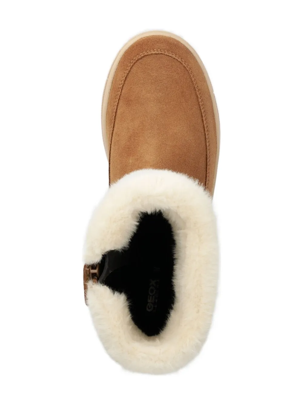 Geox trimmed zipped tall boots Brown