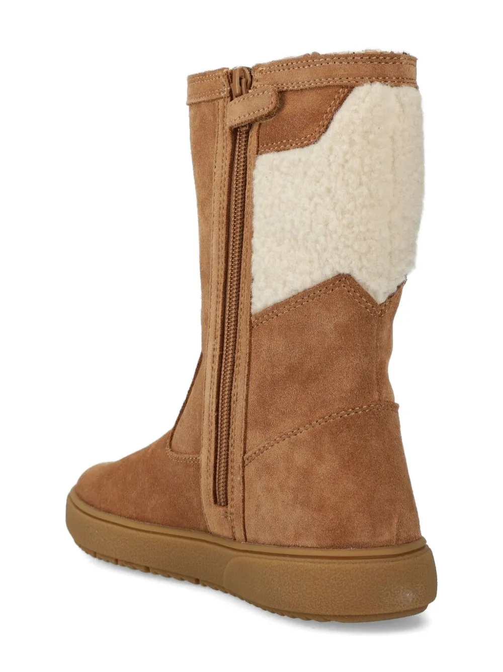 Geox Kids star-panel suede boots - Beige