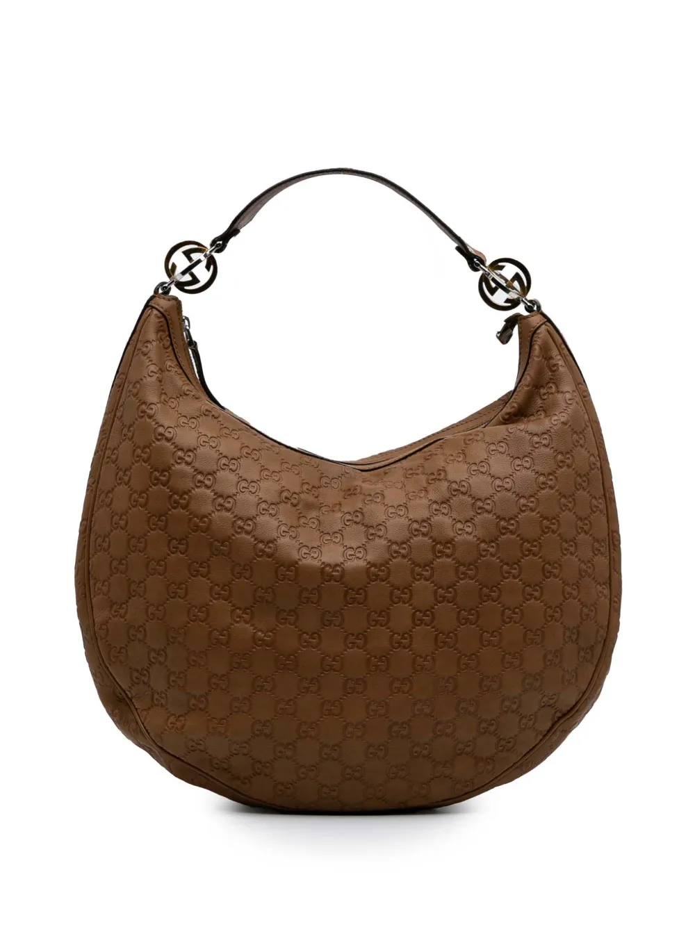 Gucci Pre-Owned 2016-2024 Large Guccissima Twins hobo bag | Brown | Image 1