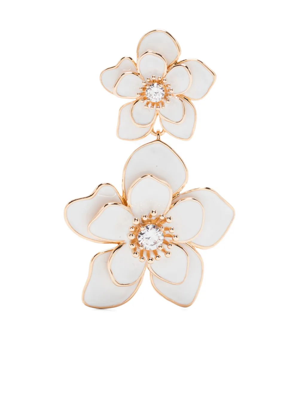 Self-Portrait flower tiered earrings | Gold | Image 1