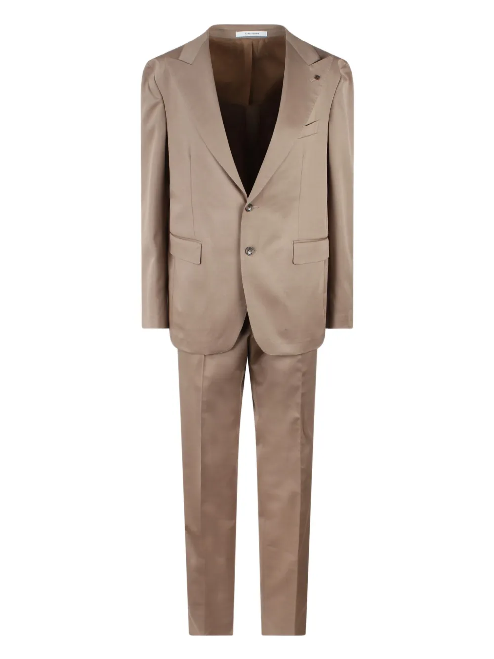 Tagliatore virgin wool-blend single-breasted suit Bruin