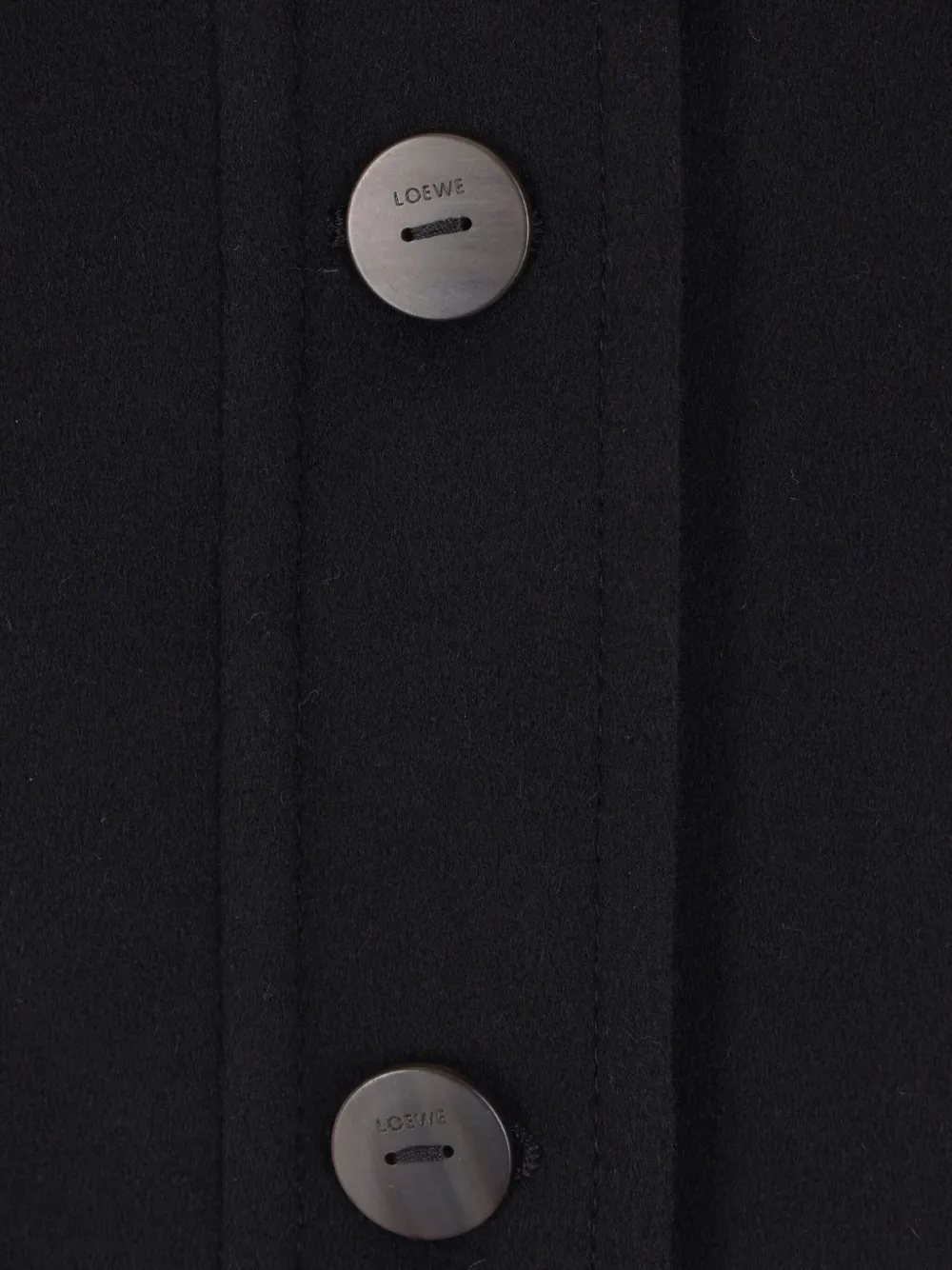 LOEWE Jack met knoopsluiting en meerdere zakken Zwart