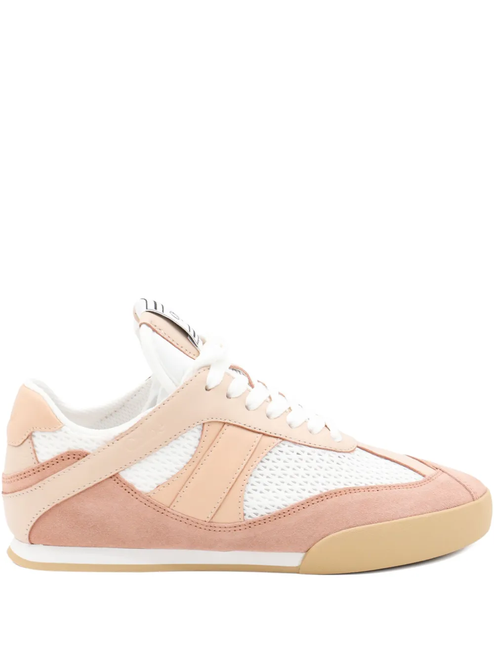 Chloé mesh-panel suede sneakers Pink