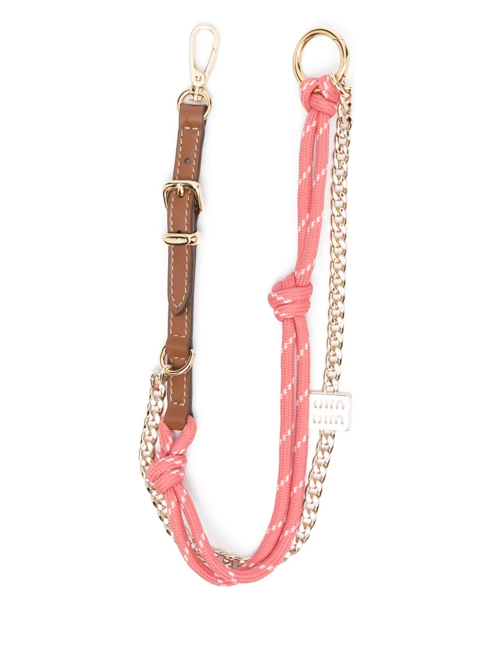 Miu knot-detailing keychain Roze