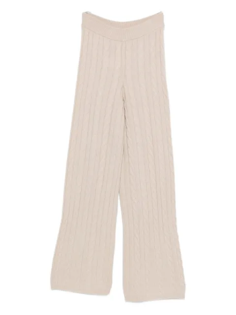 Soft Goat cable-knit pants