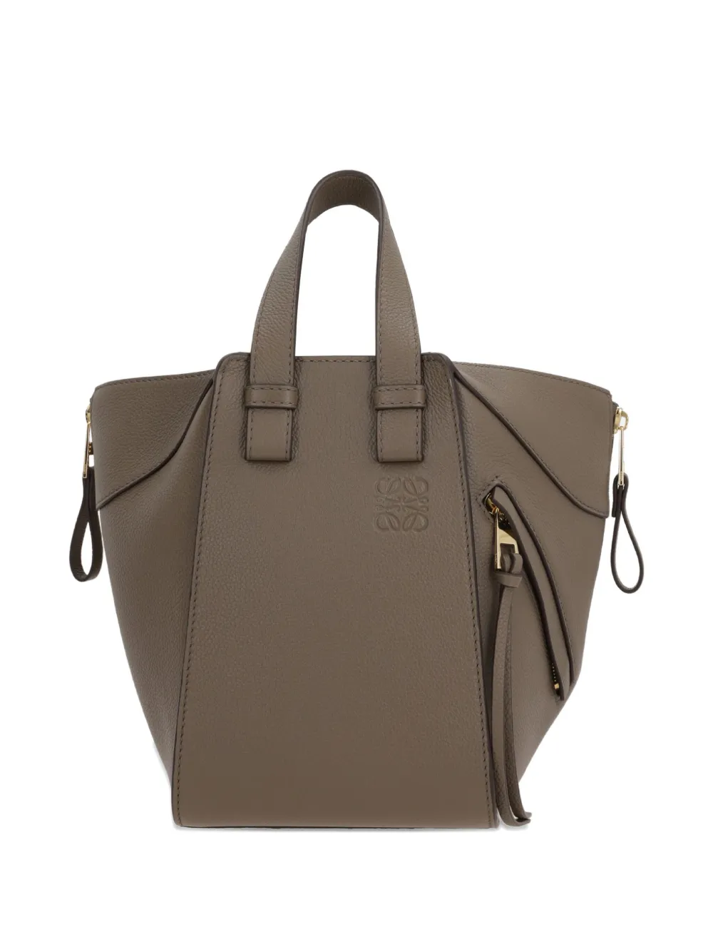 LOEWE Hammock shopper van kalfsleer met handgreep Bruin