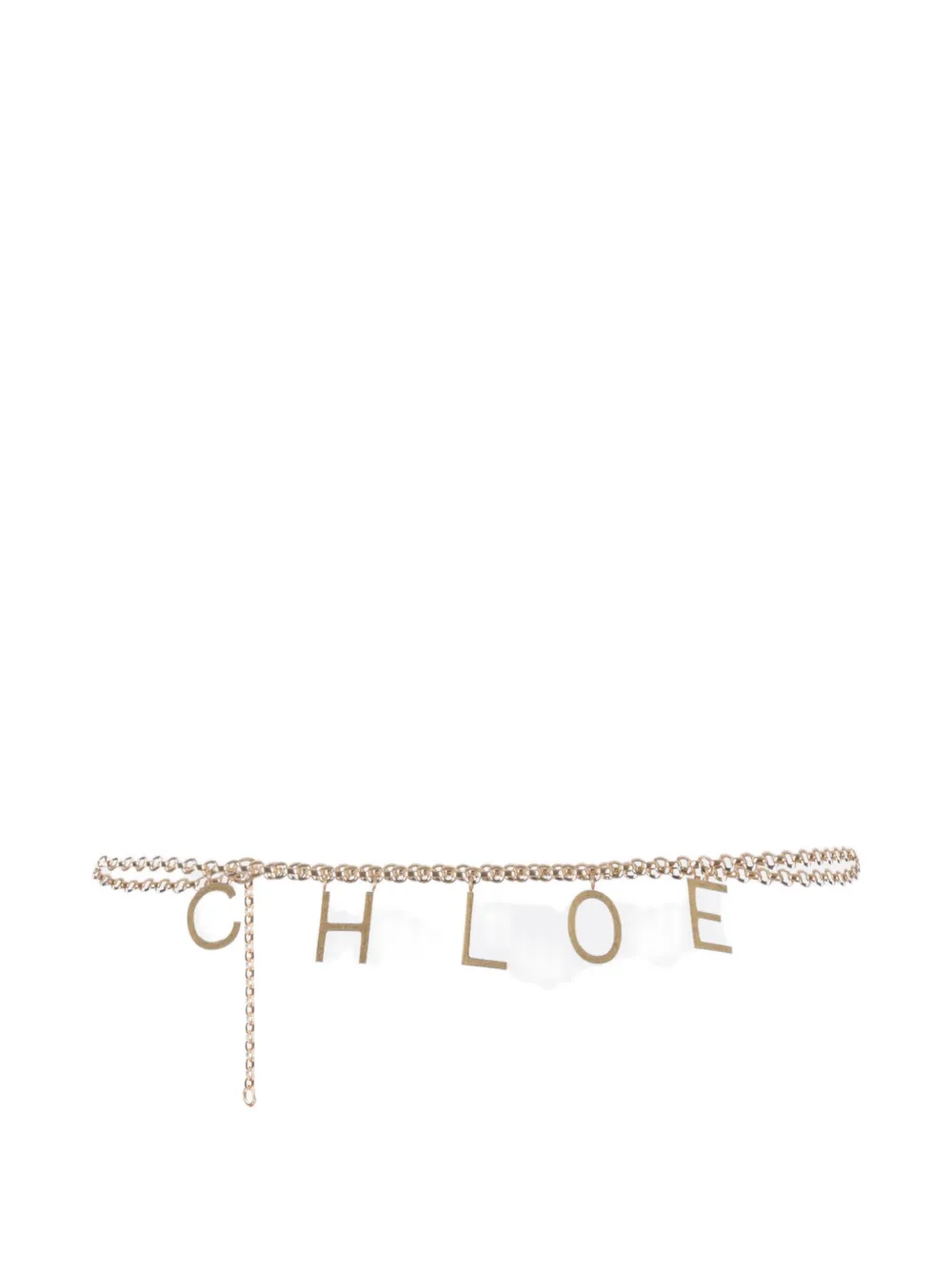 Chloé Lettered Chain Belt In Gold