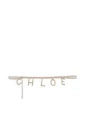 Chloé lettered chain belt - Gold