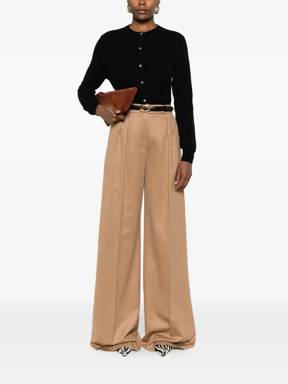 Soft Goat crew-neck fine-knit cardigan | Cardigans | Image 2