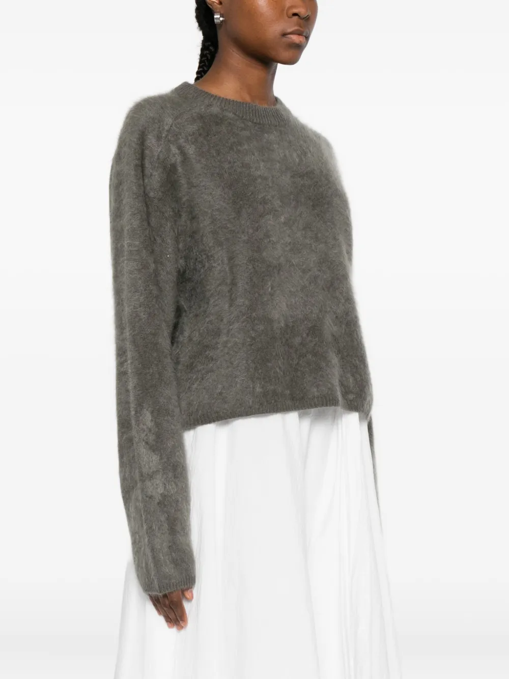 Soft Goat Cashmere Sweater In Gray