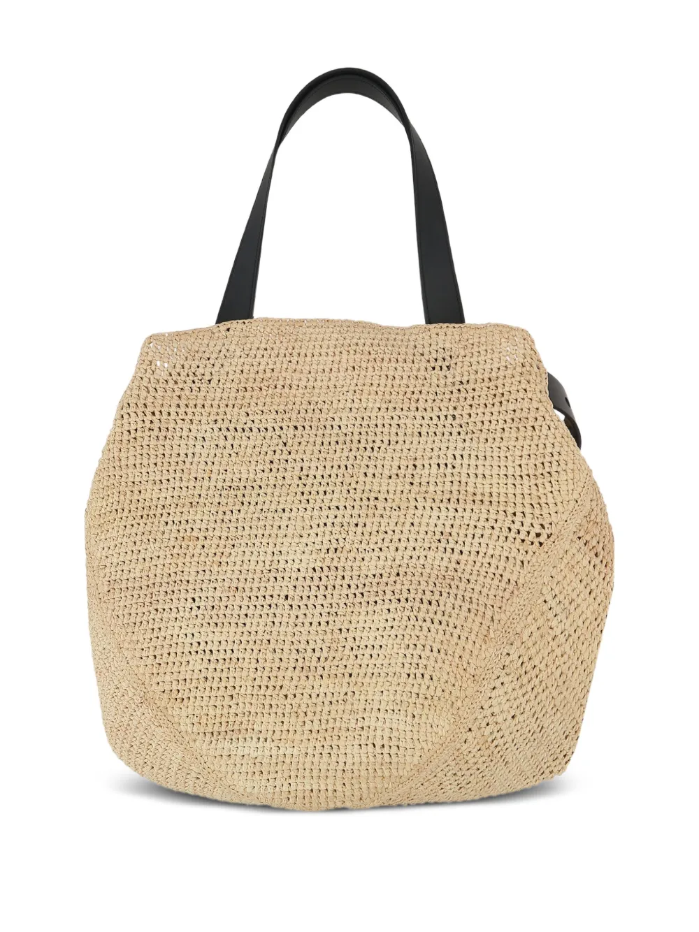 LOEWE medium Punch Hole raffia shoulder bag Beige