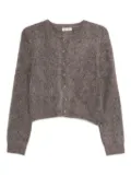 Soft Goat Knit cardigan alpaca wool - Brown