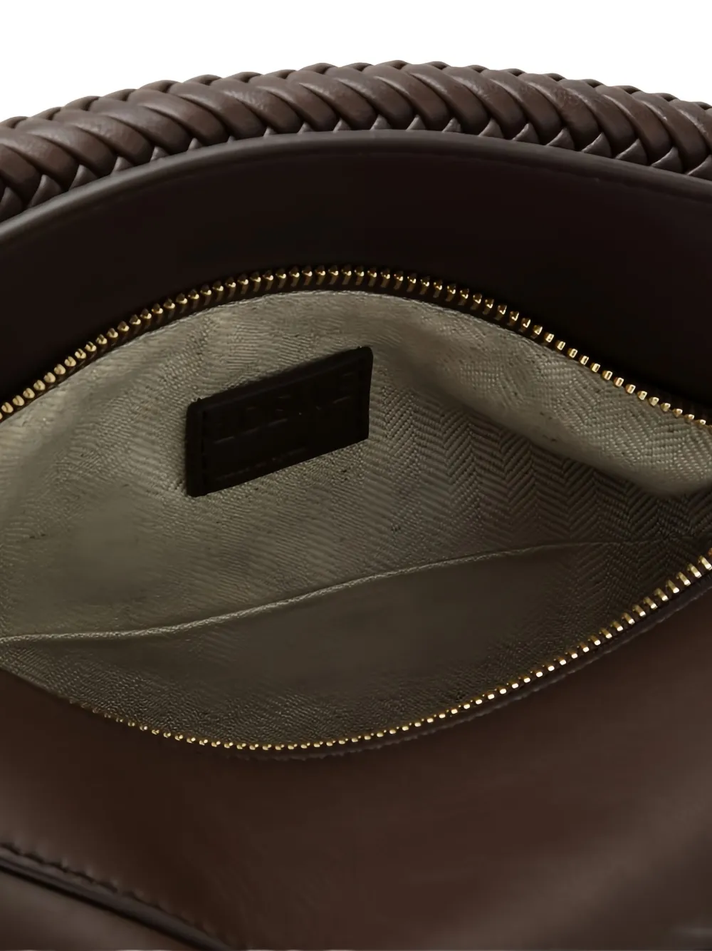 LOEWE Puzzle shopper met gevlochten handgreep en vlakken Bruin
