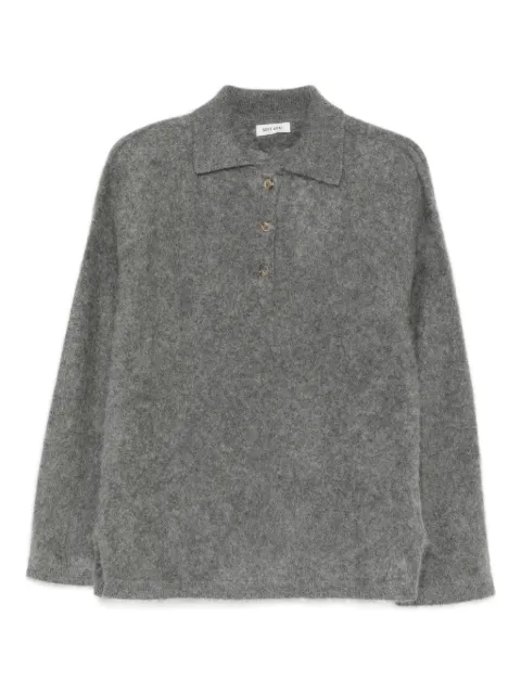 Soft Goat Brushed knit polo shirt