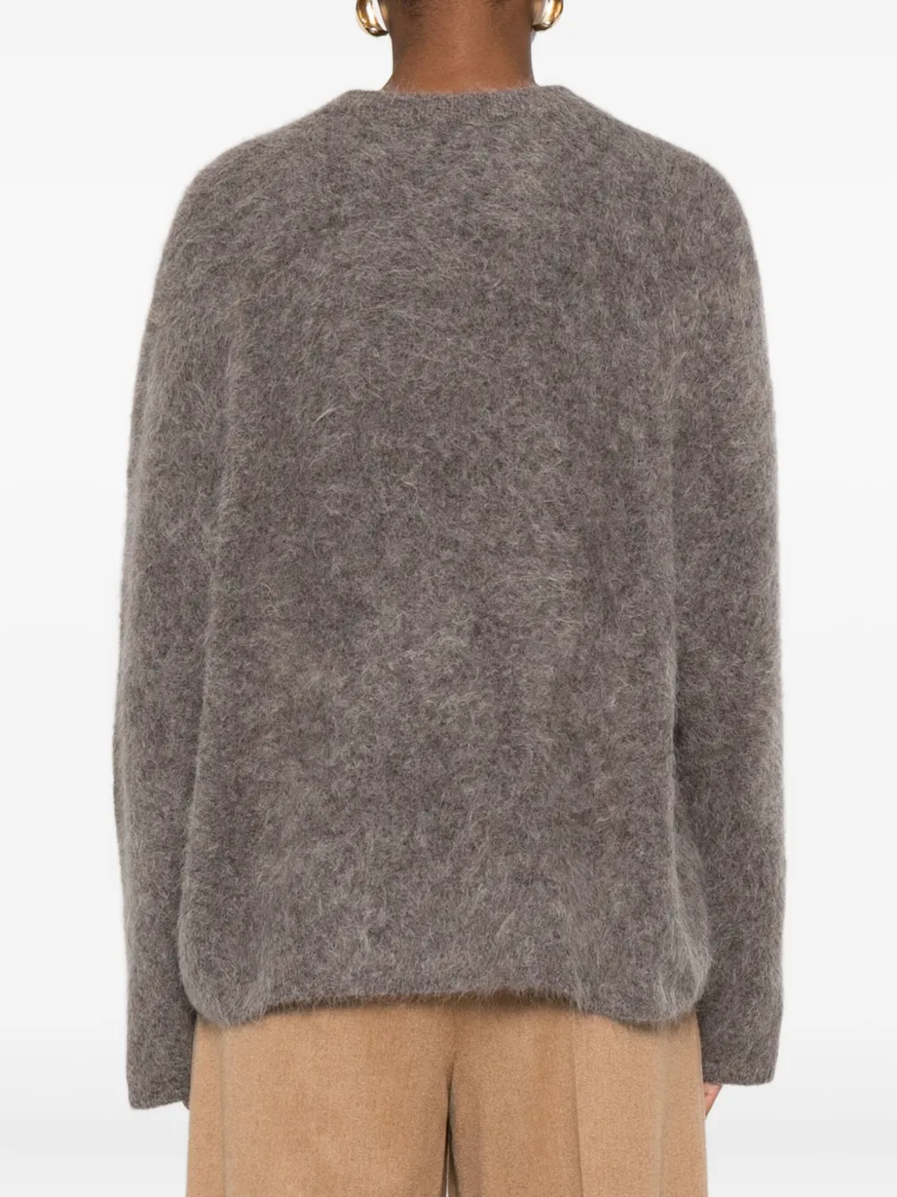 Soft Goat Crew-neck Jumper In Brown