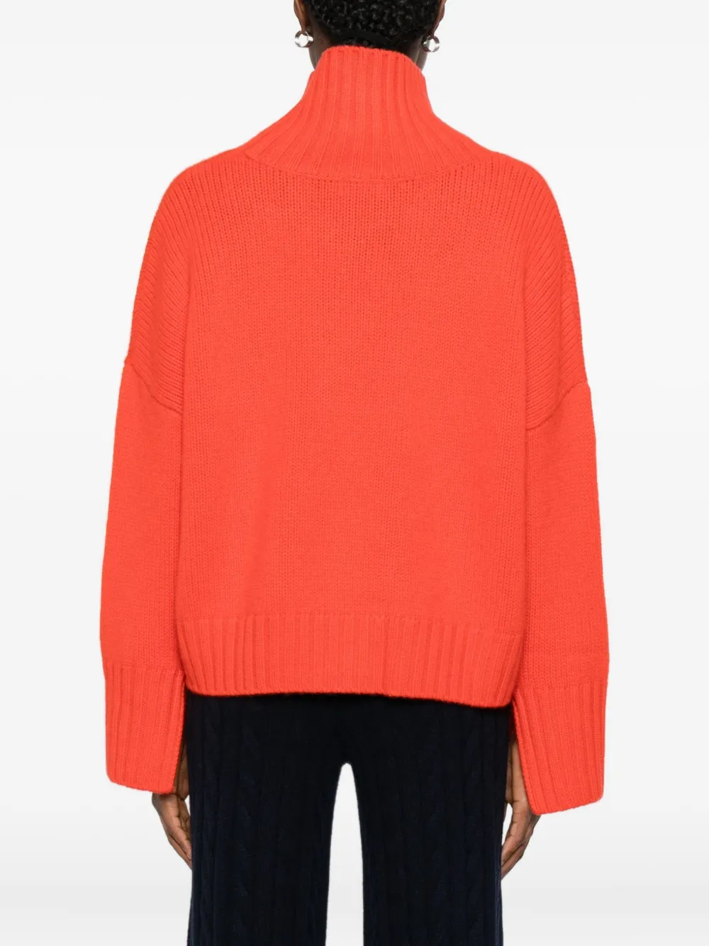 Soft Goat Turtleneck Sweater In Orange