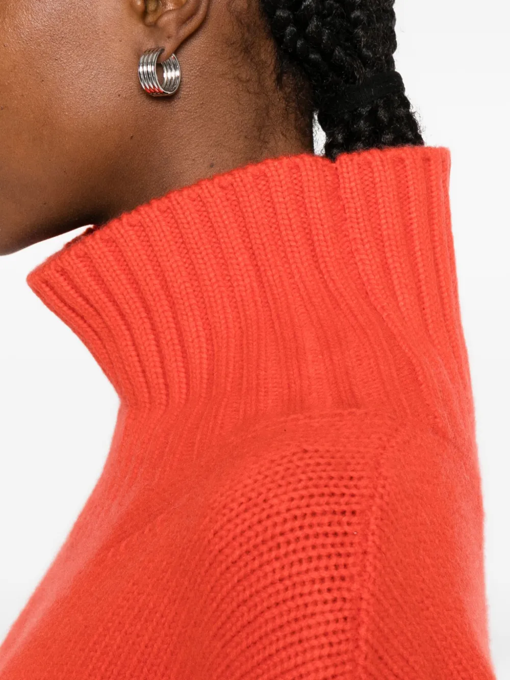 Soft Goat Turtleneck Sweater In Orange